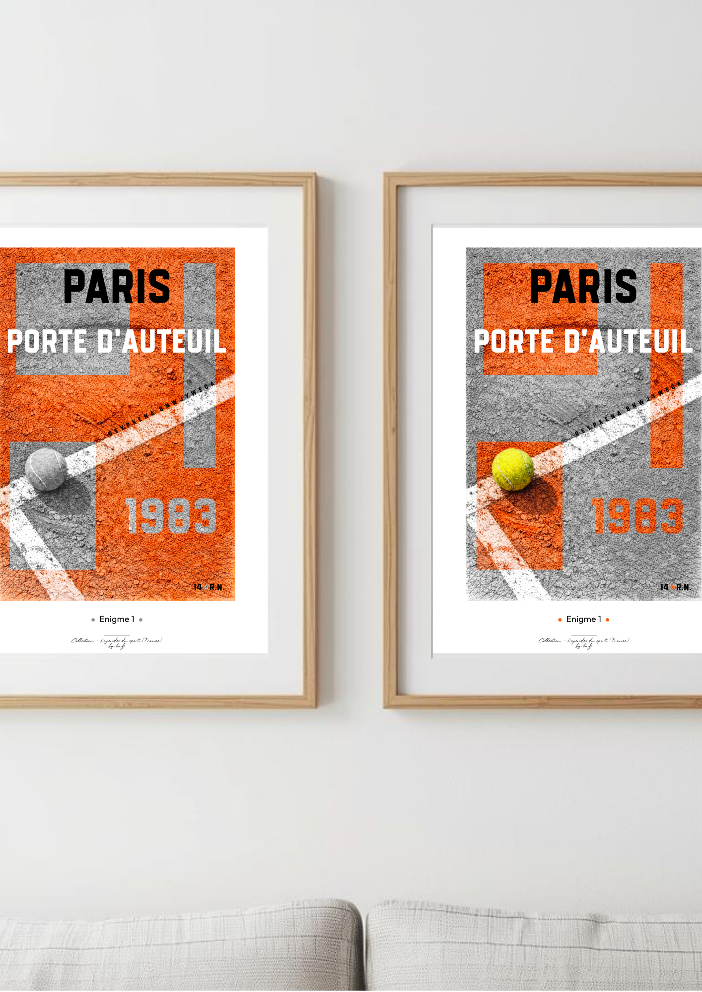 Affiche Enigme - Tennis Porte d’Auteuil 1983 Affiche