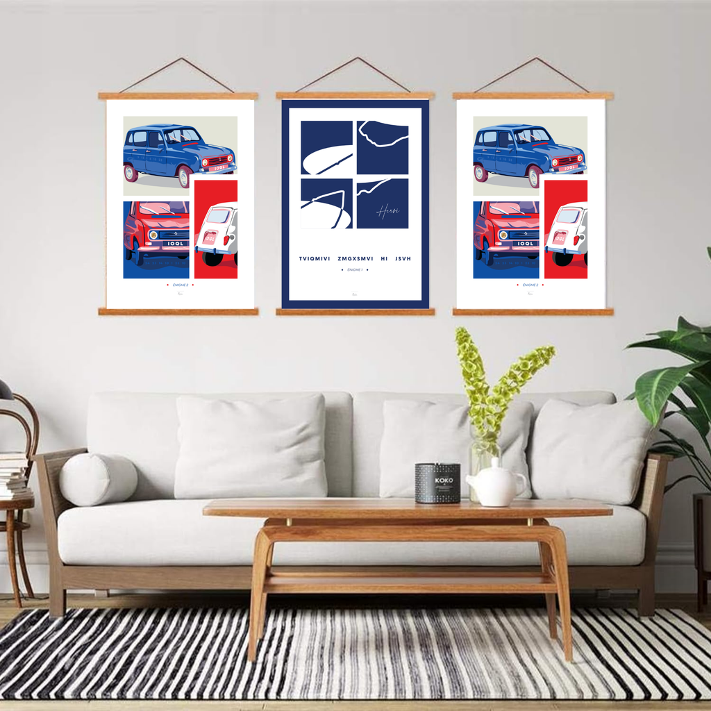 Affiche Voiture Vintage iconique (+BONUS) Modèle unique Affiche