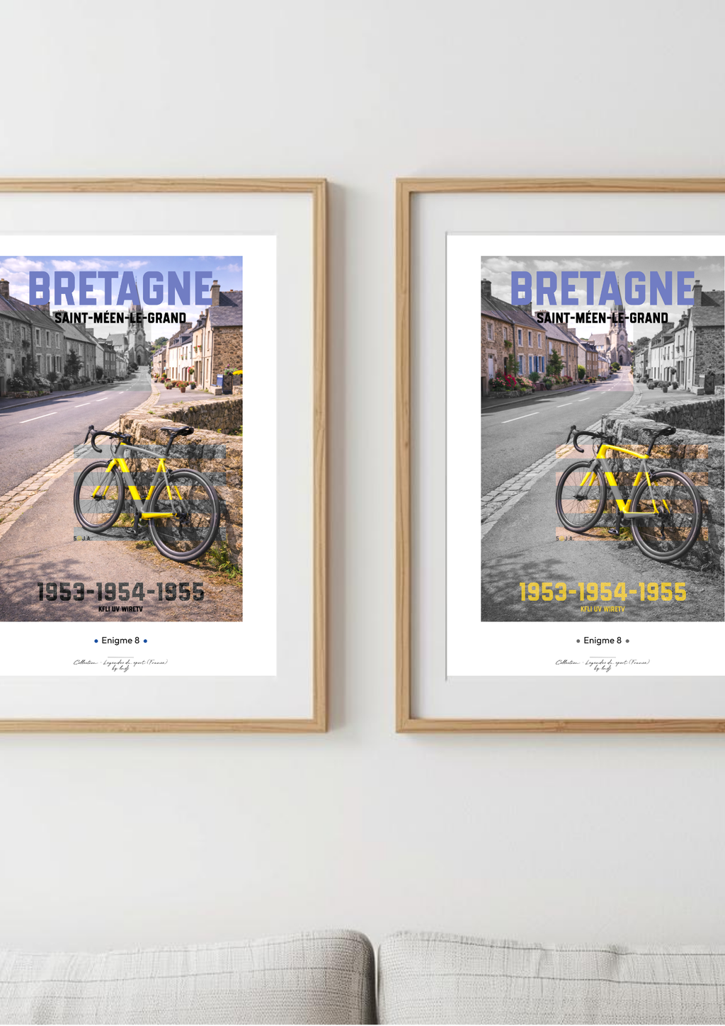 Affiche Enigme - Cyclisme Bretagne 1953-1954-1955