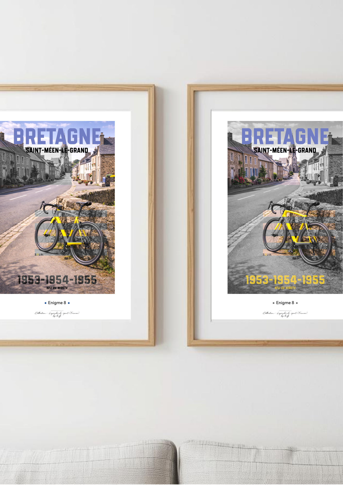 Affiche Enigme - Cyclisme Bretagne 1953-1954-1955