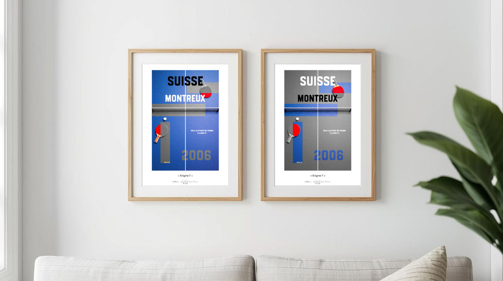 Affiche Enigme - Tennis de table Montreux 2006