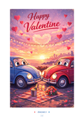 Affiche Saint Valentin Diner romantique (+BONUS) L’amour c’est quand le silence devient conforta... Affiche