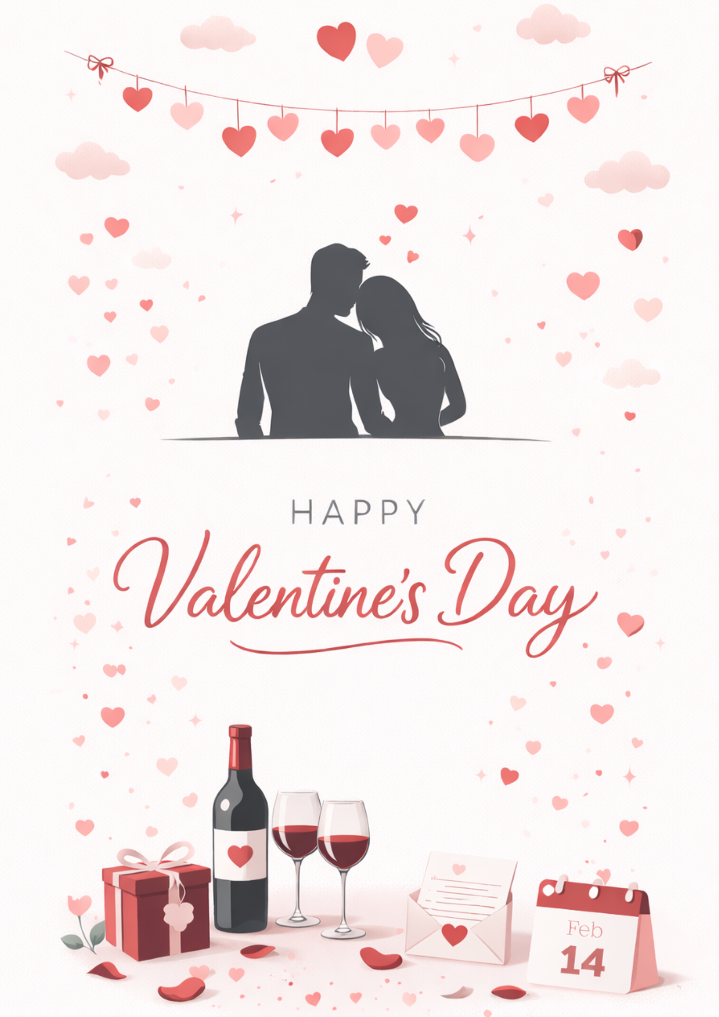 Affiche Saint Valentin Moment à deux (+BONUS) Sans message Affiche