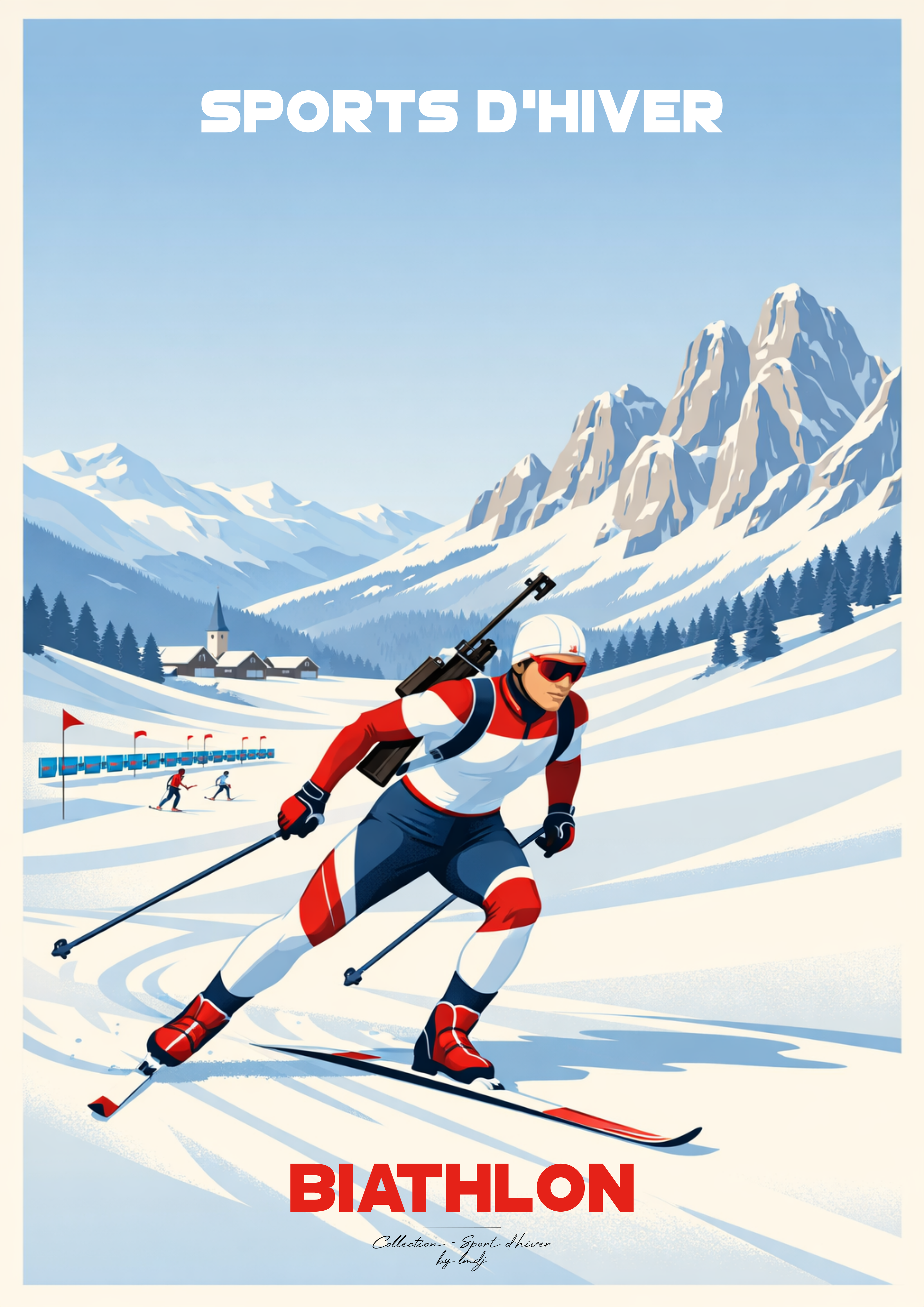Affiche Biathlon - Sports d'hiver