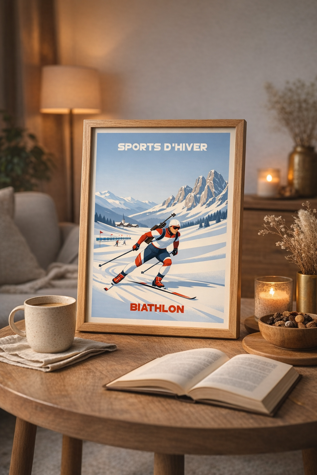 Affiche Biathlon - Sports d'hiver