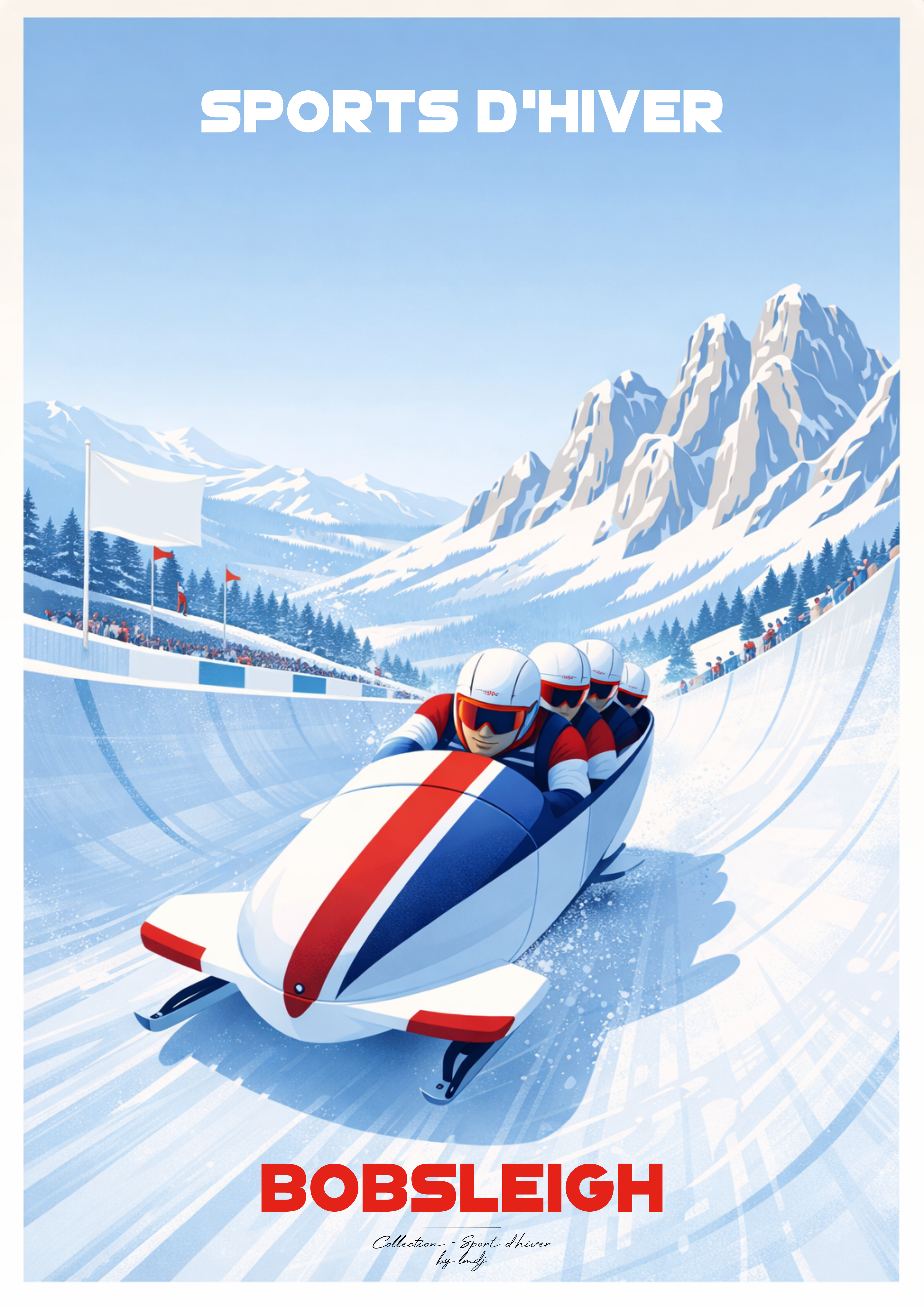 Affiche Bobsleigh à 4 - Sports d'hiver