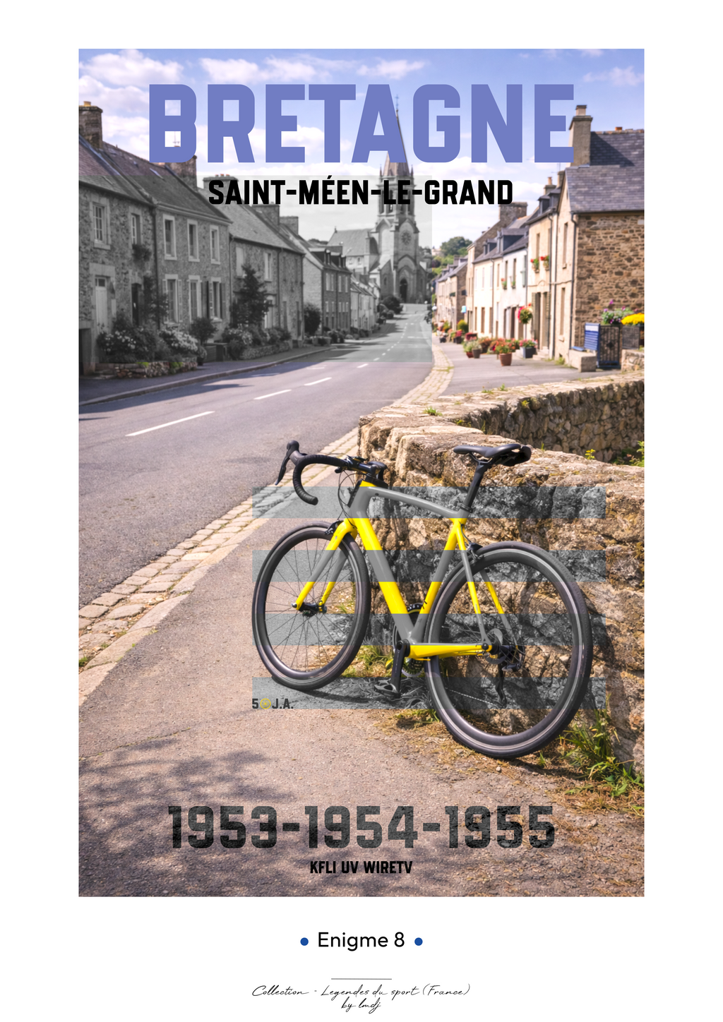 Affiche Enigme - Cyclisme Bretagne 1953-1954-1955