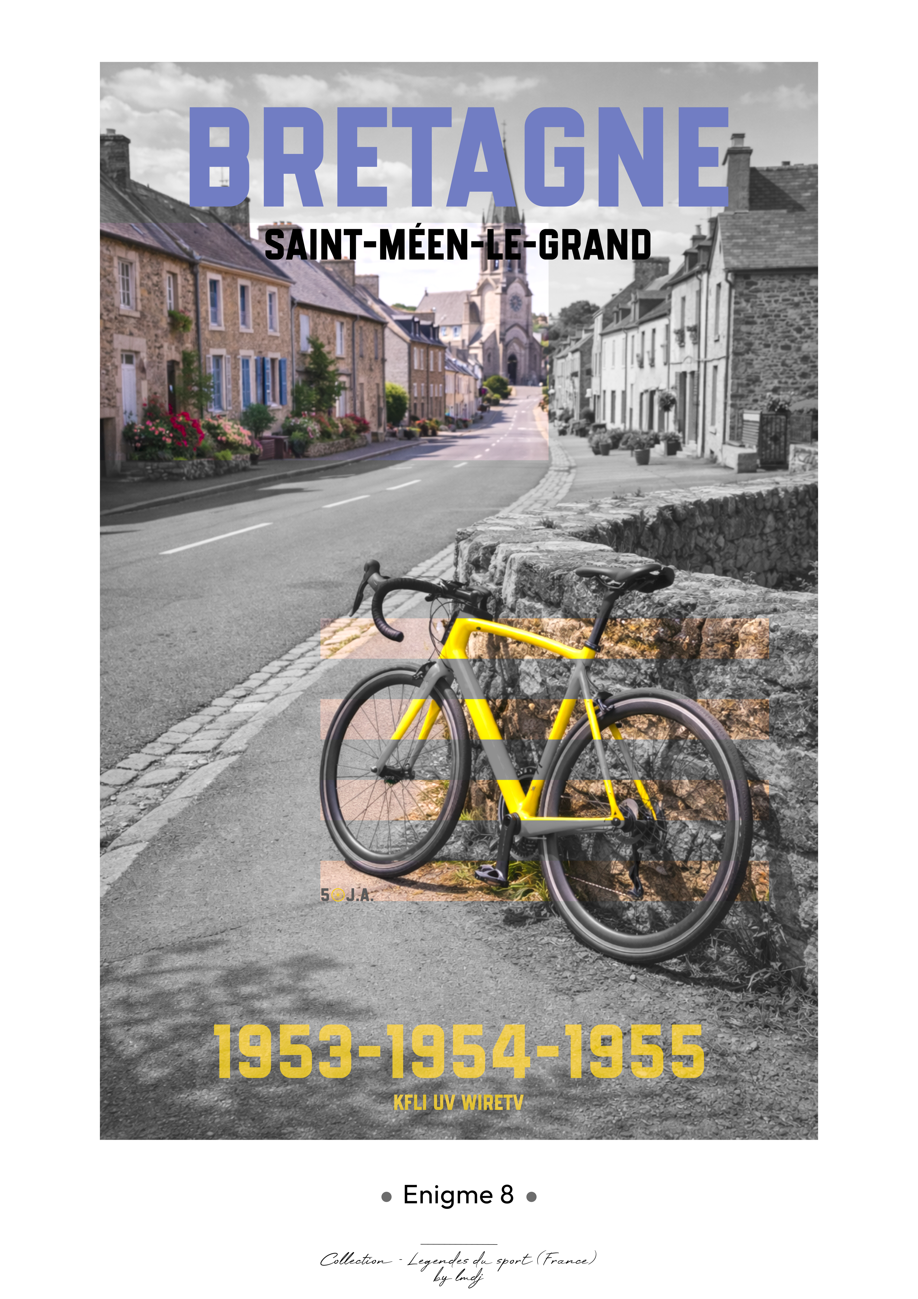 Affiche Enigme - Cyclisme Bretagne 1953-1954-1955