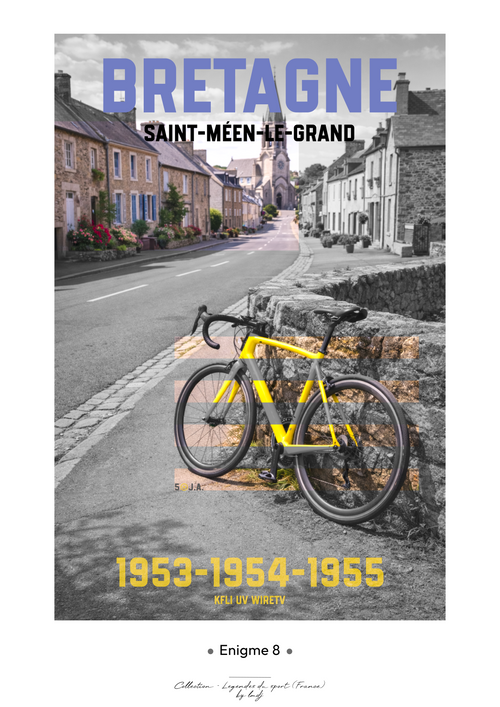 Affiche Enigme - Cyclisme Bretagne 1953-1954-1955