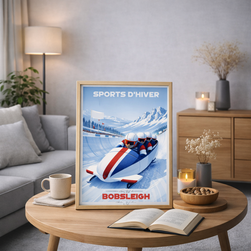 Affiche Bobsleigh à 4 - Sports d'hiver