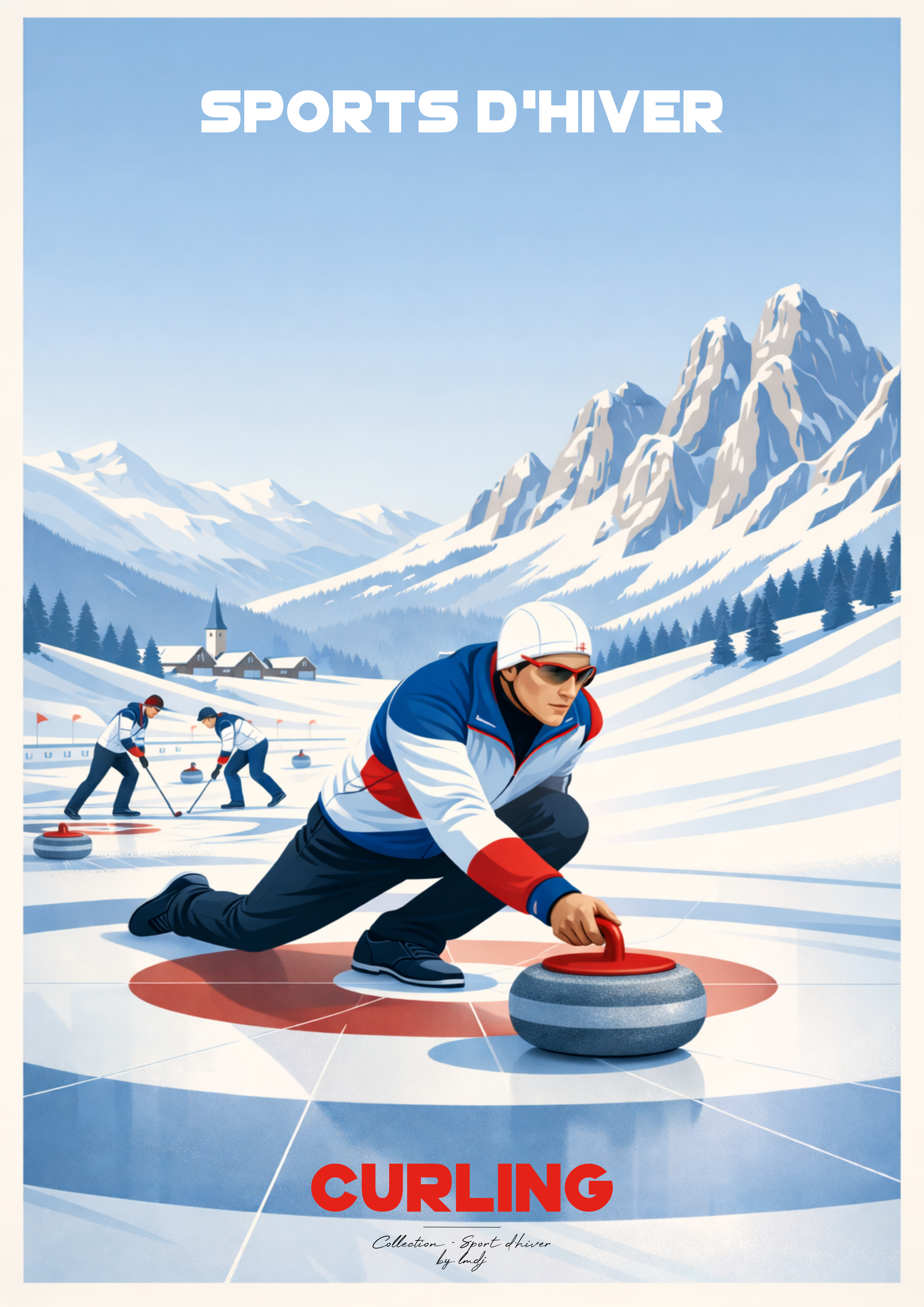 Affiche Curling - Sports d'hiver
