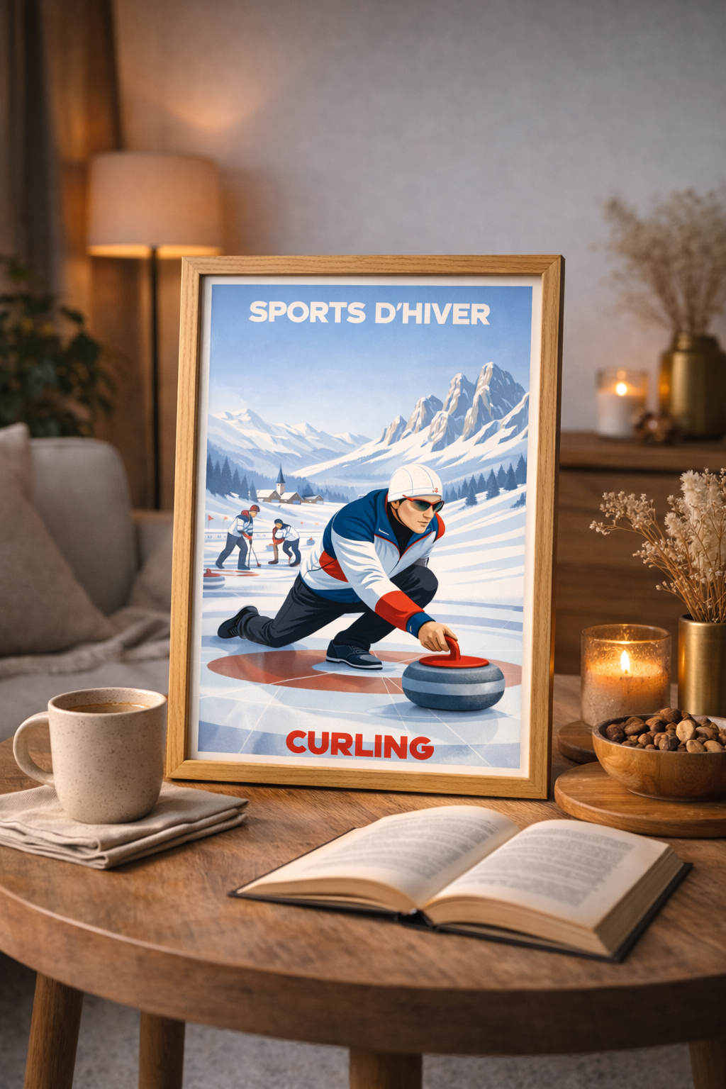 Affiche Curling - Sports d'hiver