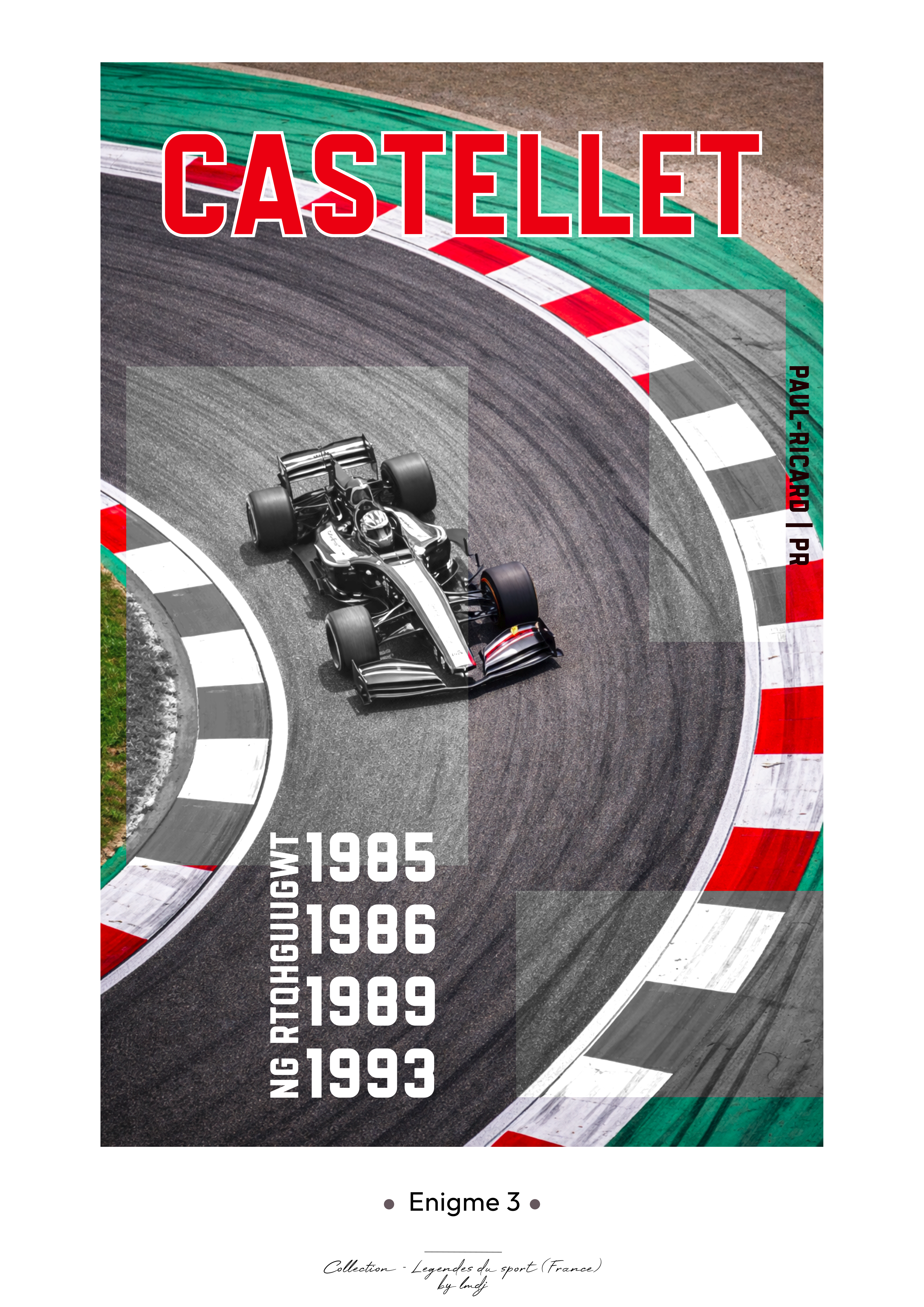Affiche Enigme - F1 Castelet Affiche