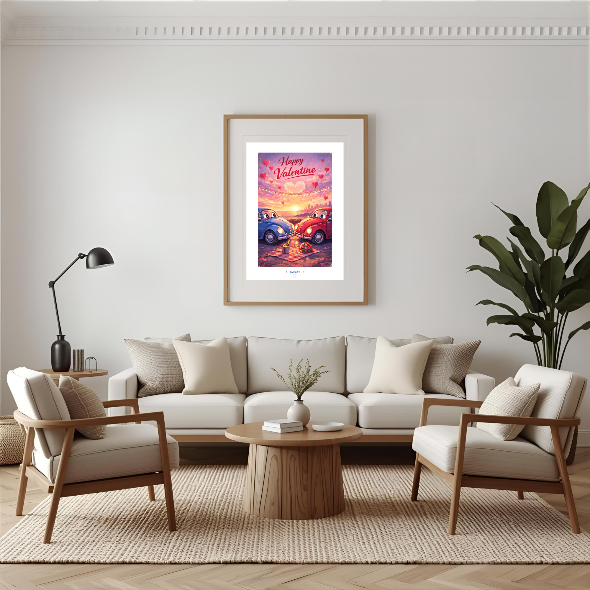 Affiche Saint Valentin Diner romantique (+BONUS) Affiche