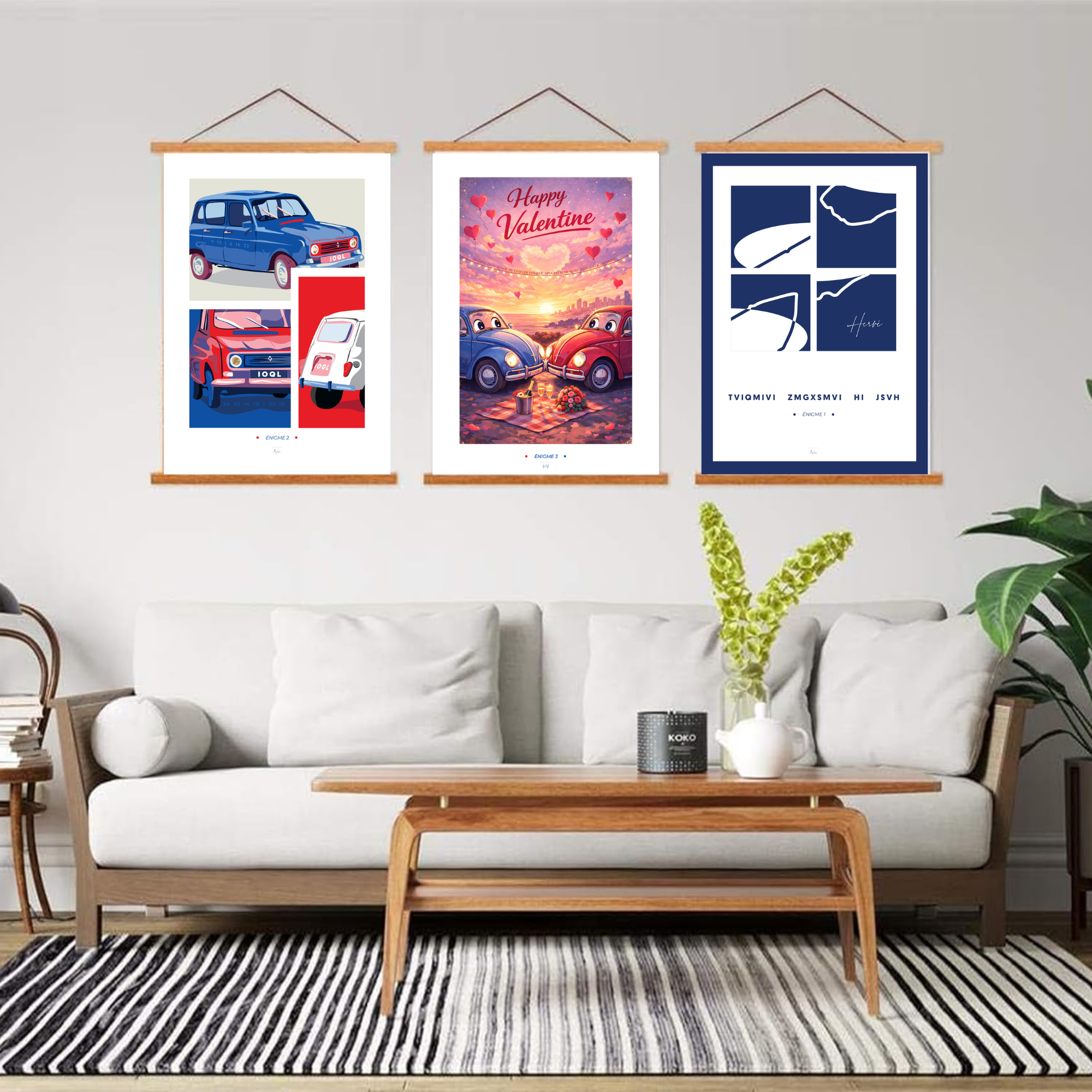 Affiche Saint Valentin Diner romantique (+BONUS) Affiche