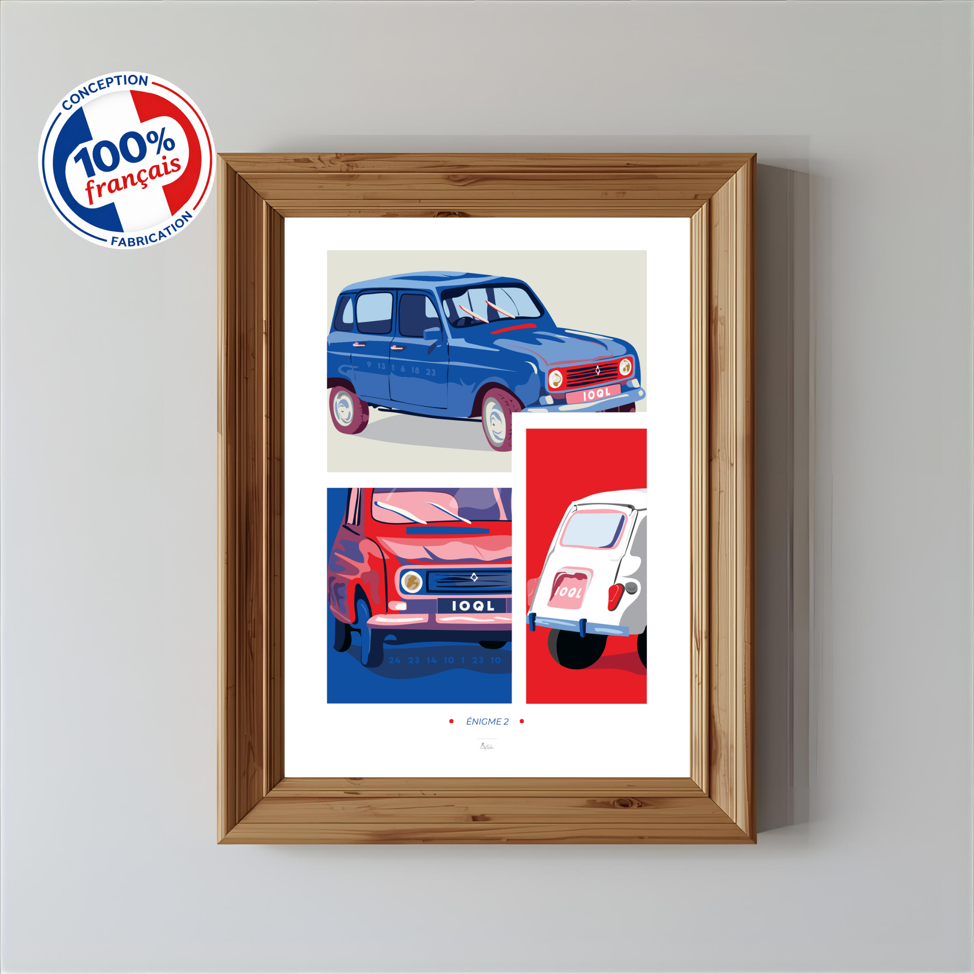 Affiche Voiture Vintage iconique (+BONUS) Modèle unique Affiche