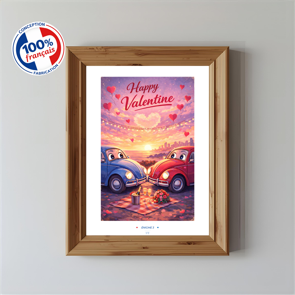Affiche Saint Valentin Diner romantique (+BONUS) Affiche