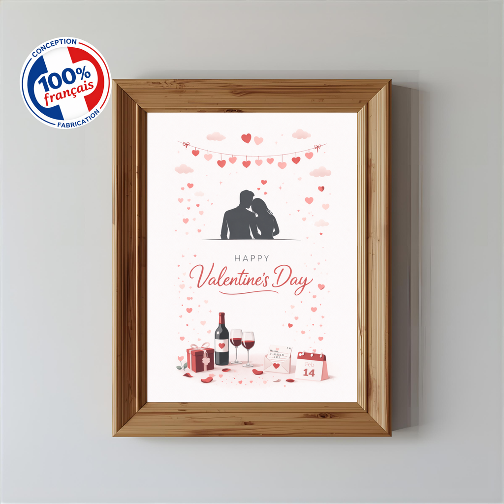 Affiche Saint Valentin Moment à deux (+BONUS) Affiche