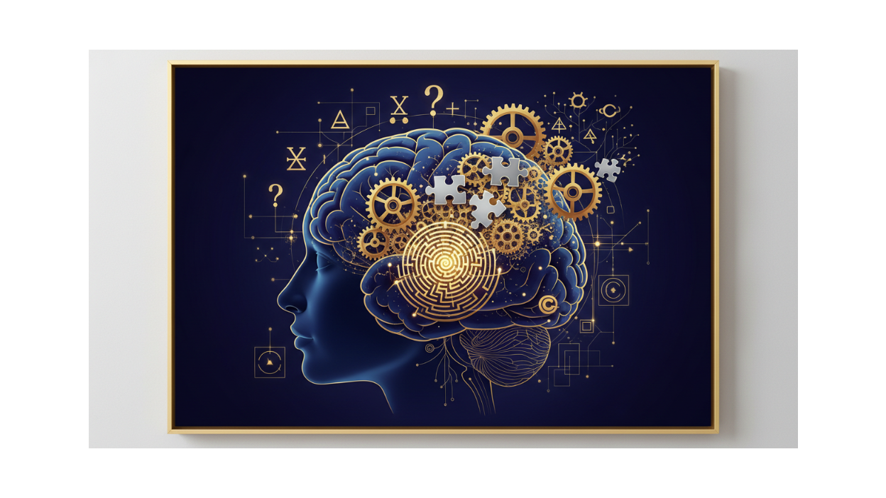 une image sur les jeux cérébraux, les mécanismes mentaux, les énigmes